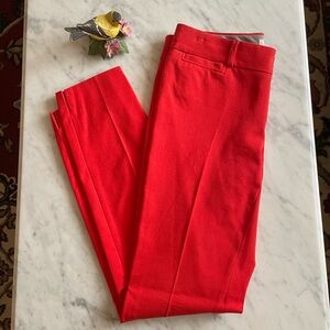 Banana Republic Red Ankle Pants